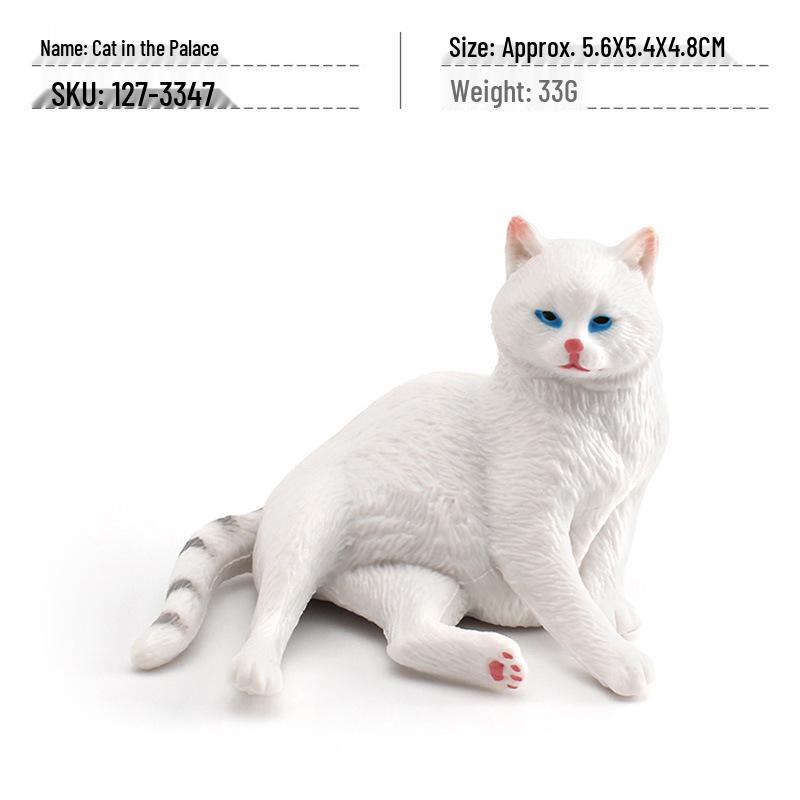Cross-Border Mini Pet Cat Simulation Model: Orange, Fat, British Shorthair, Farm Cats Decoration Ornament