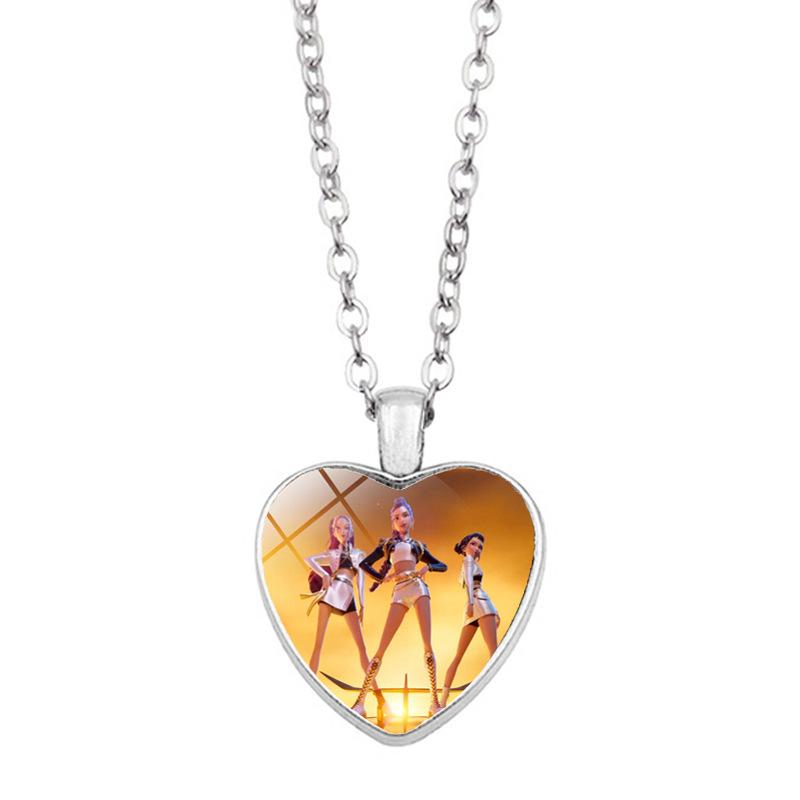 Witch Hunters Heart Cartoon Anime Peripheral Fashion Pendant Necklace