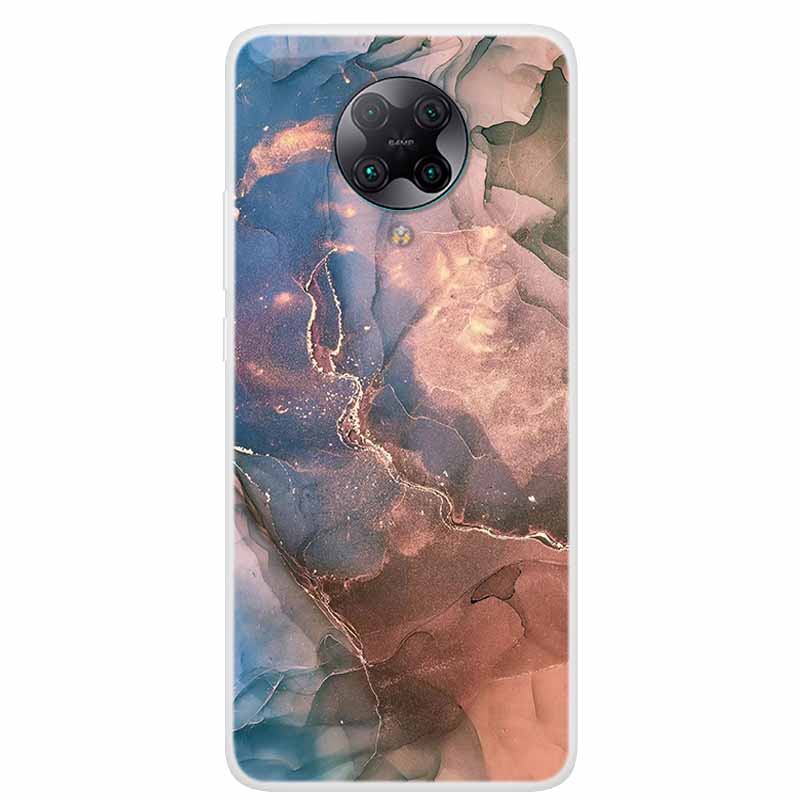 For Poco F2 Pro Case 6.67'' Clear Marble Soft TPU PocoF2 Pro F 2 F2Pro Phone Cover For Xiaomi Poco F2 Pro Shells Cartoon Fundas