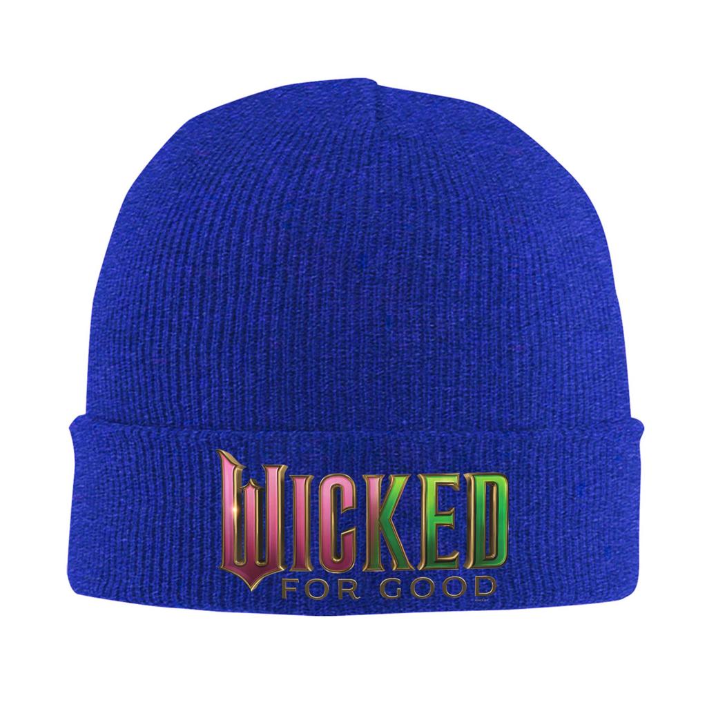 Wicked- For Good Pink To Green Logo Knitting Hat Beanie Hats Kpop Elastic Unisex Adult Bonnet Hats Winter Graphic Caps