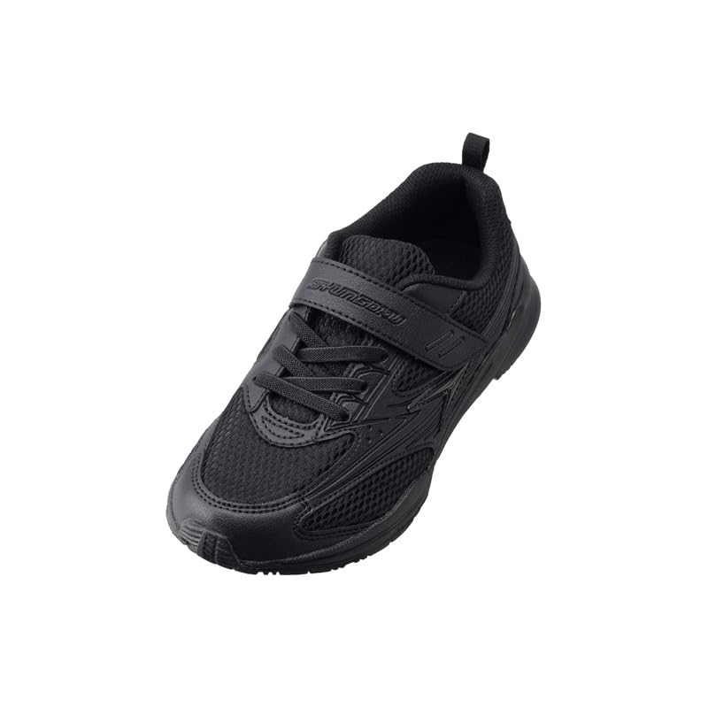 Shunsoku Sneakers for Boys and White and School Wide SJJ cm Kids, Girls, Black, Shoes, Width, Lightweight, 16-25cm, 3E, 1600, Black/Black, 24.5