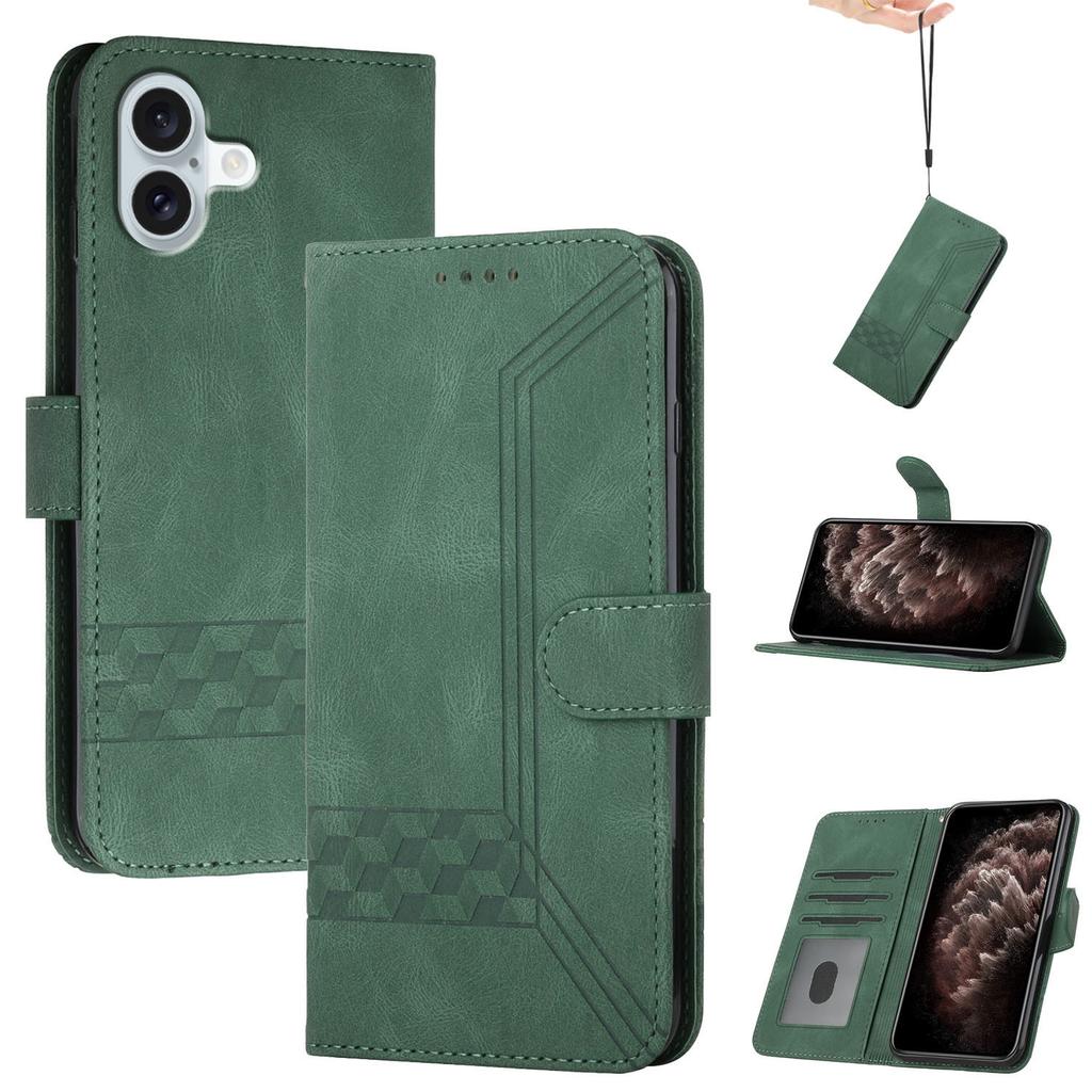 YX0010 Series for iPhone 16 Case PU Leather Wallet Stand Flip Phone Cover