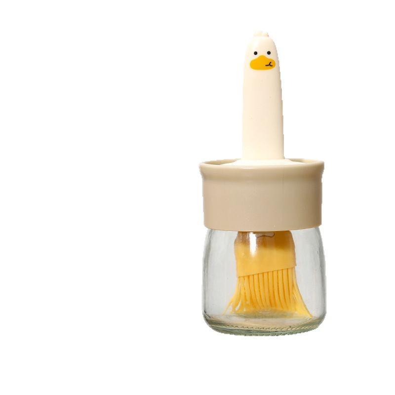 Högtemperaturbeständig silikonoljepensel med flaska för kök, bakning och grillning