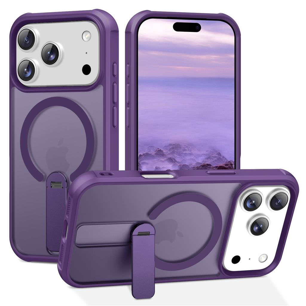 For iPhone 17 Pro Case Compatible with MagSafe Kickstand TPU+PC Drop Protection Phone Cover