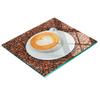 Decorative Glass Cutting and Serving Board Heart Latte Grains 60X52 Cm