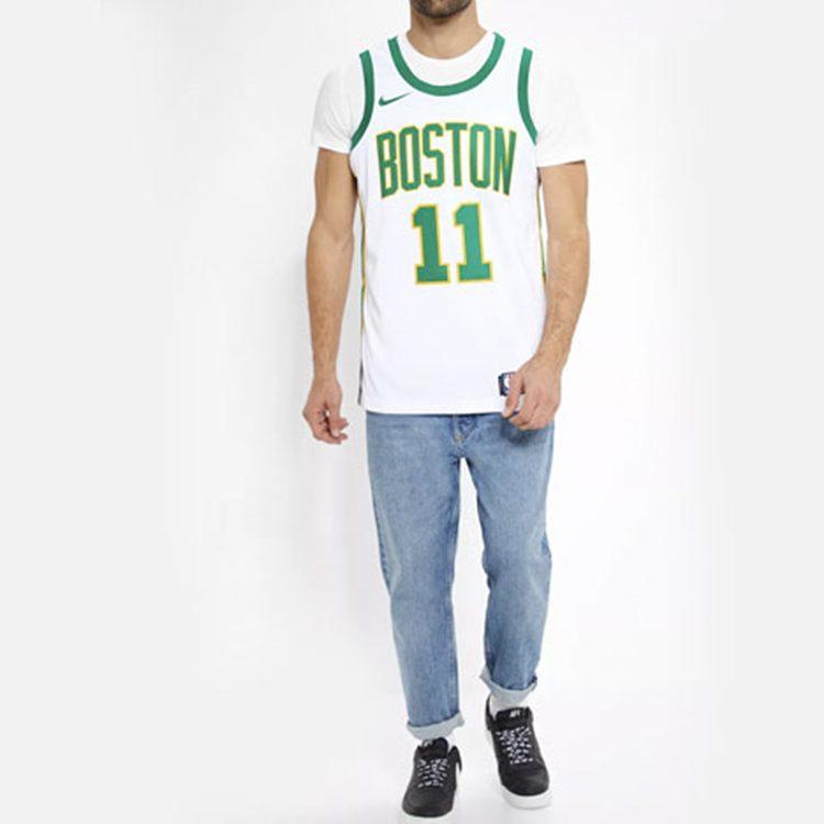 Nike Basketball Jersey Men's White Green AJ4596-101