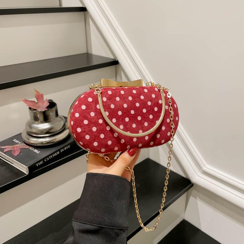 Handliche Polka Dot Tasche, Modische Unterarmtasche, Exquisite Single-Shoulder Crossbody Bag für Damen, Kleine quadratische Tasche