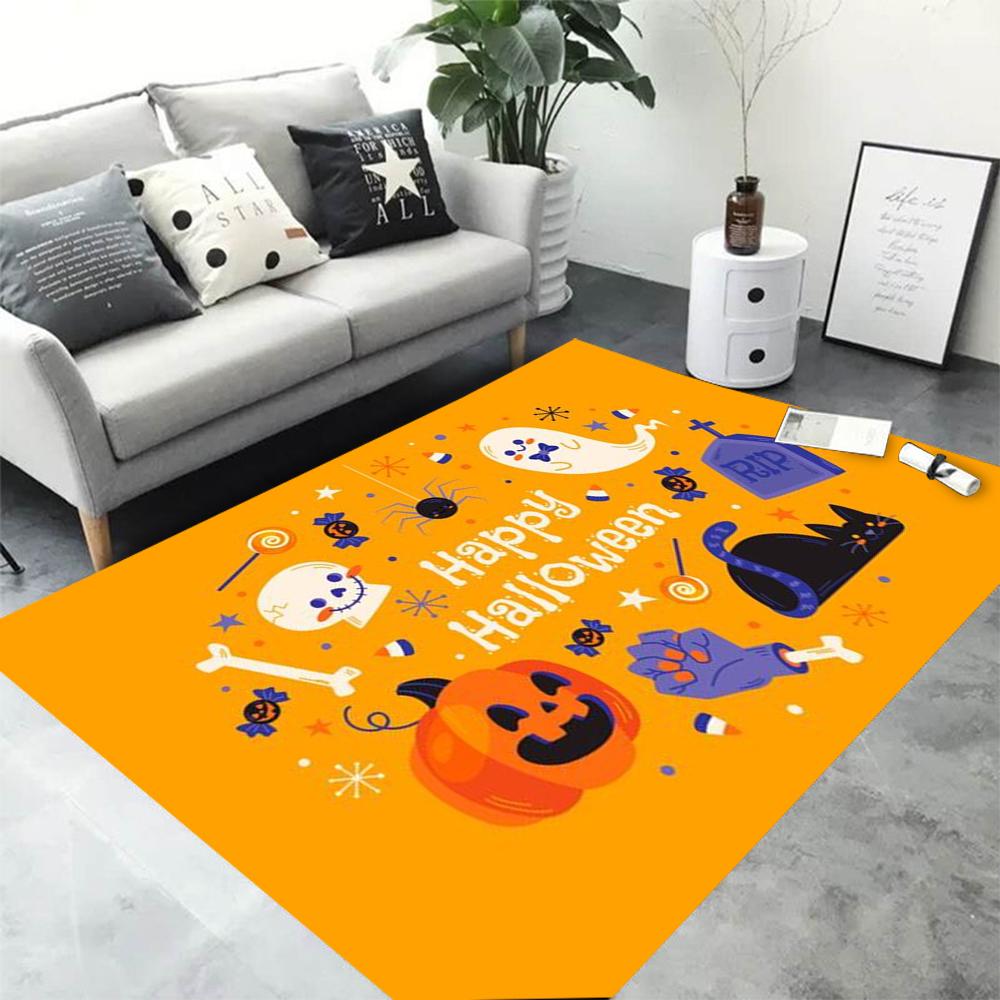 Fun Halloween Printed Carpet Rug for Home Living Room Bedroom Sofa Doormat Decor Kids Game Area Rug Floor Mat Gift