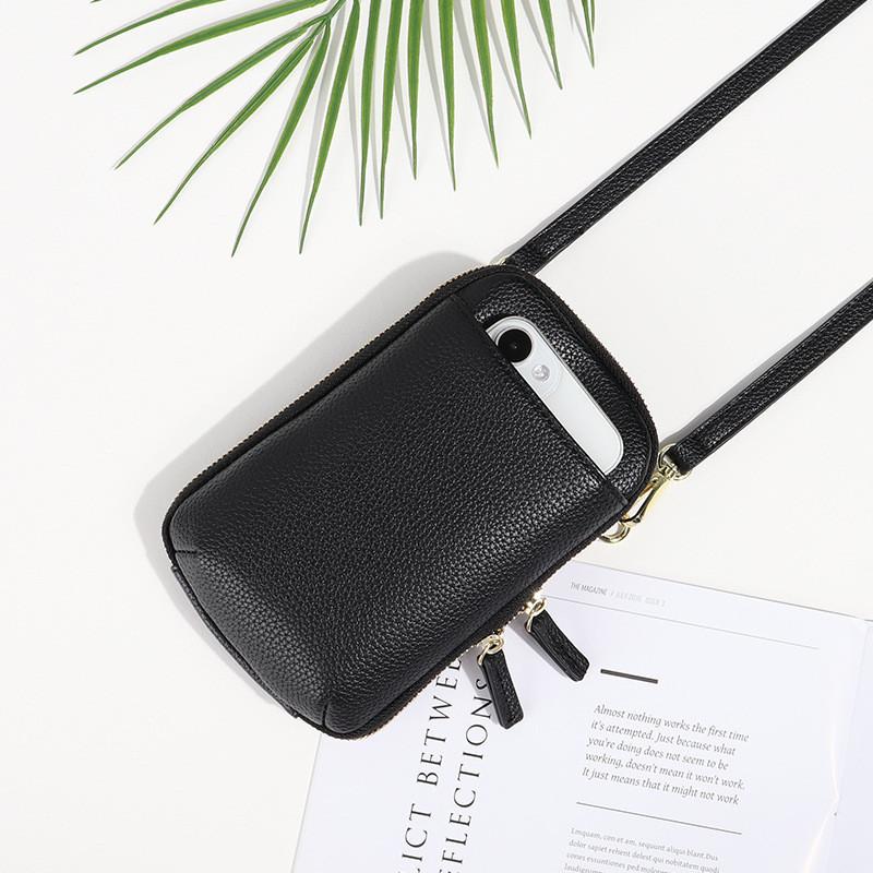 New Simple Shoulder Phone Bag Ladies Crossbody Fashion Lightweight Mini Zipper Small Bag Versatile Vertical Shoulder Bag