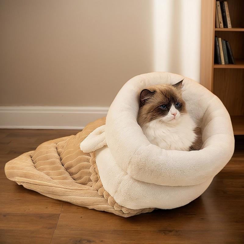 Cat Snuggle Sack Warm Cat Bed For Winter Comfortable Soft Plush Large Cat Sack For Cats And Small Pets
