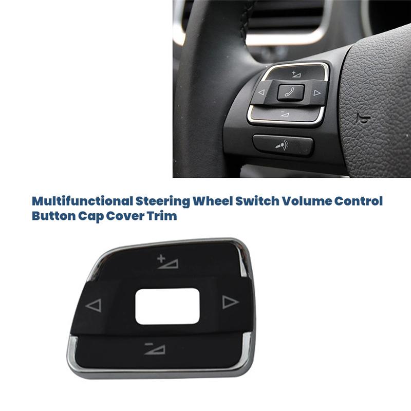 Stable-Car Multif Steering Wheel Switch Cap Volume Control Button Cover Trim For VW Passat B7 2011-2015