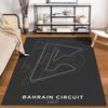 "Teppich mit Bahrain Circuit Streckenkarte - Rutschfester Teppich geeignet für Wohnzimmer- und Schlafzimmer-Sofas."
