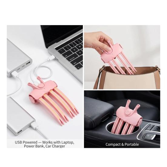 Cordless Volume Clip for Hair 2Pcs Heated Clip, Electric Root Volumizer Crimper, 3 Minute Lifting Portable Comb Flat Hair, Dual