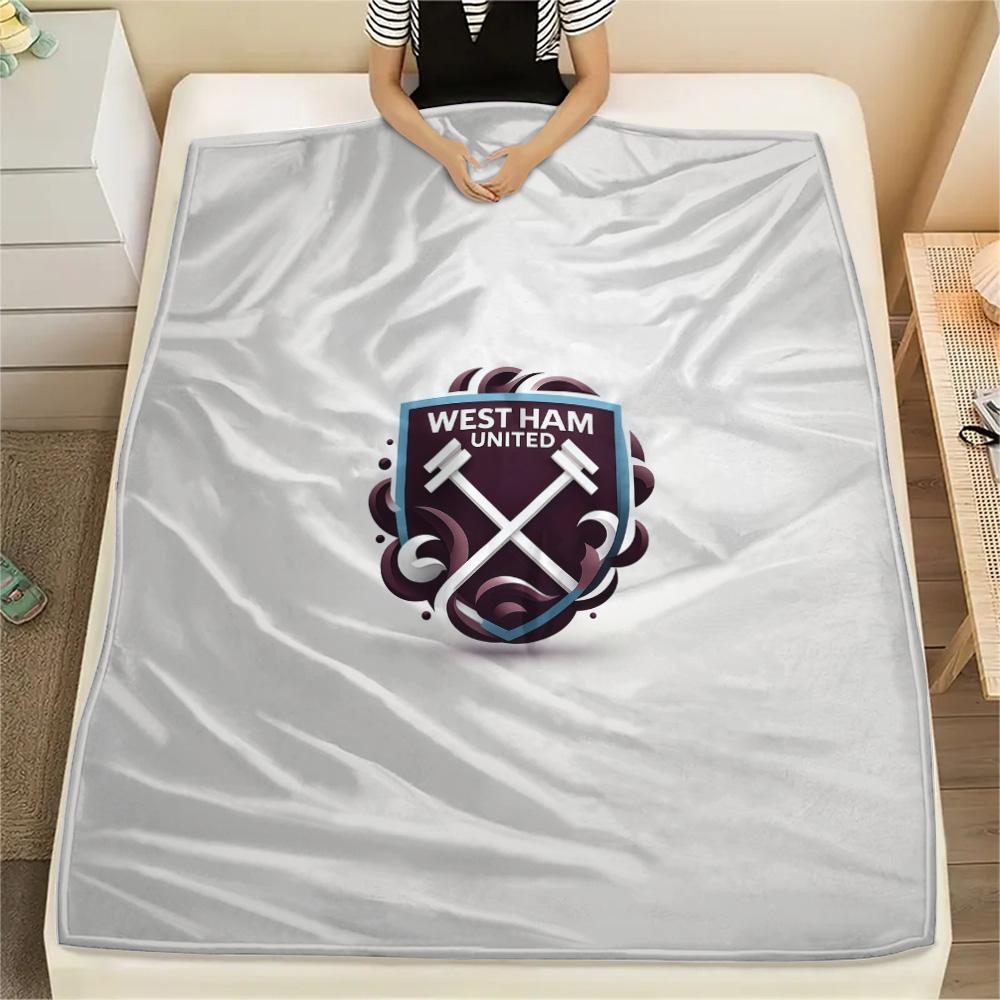 West Ham United F.C. Flanelldecke, Hohe Qualität, Bequem für alle Jahreszeiten, Heimdekoration, Wärme und Komfort