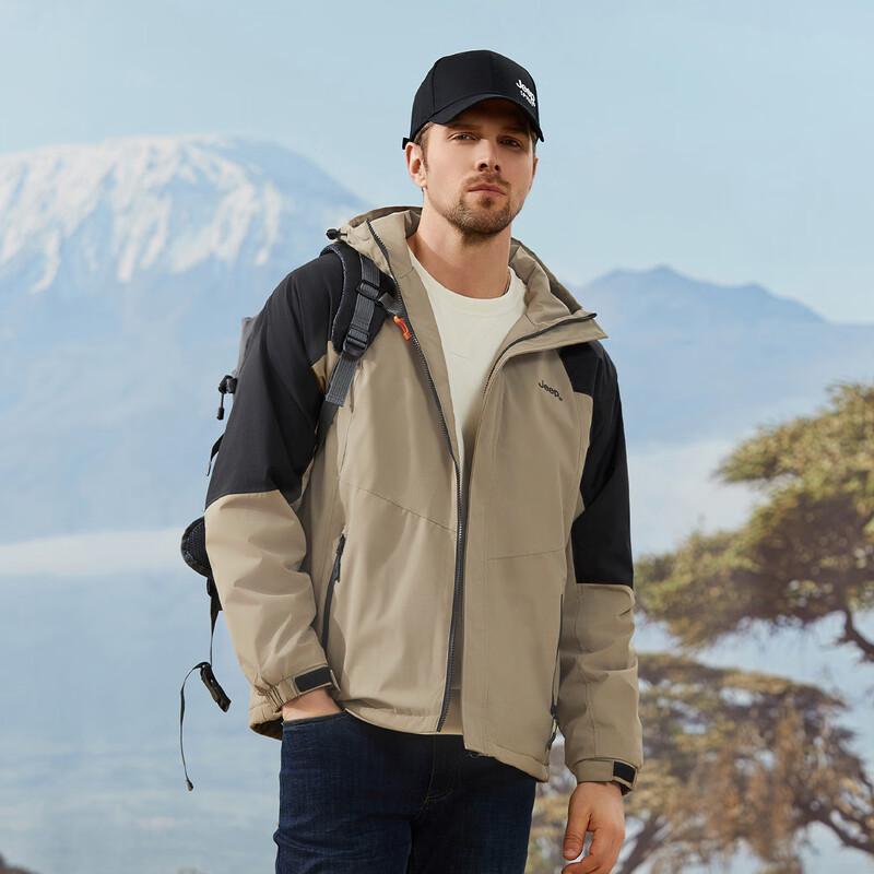 JEEP Men's Autumn/Winter Padded Hooded Jacket