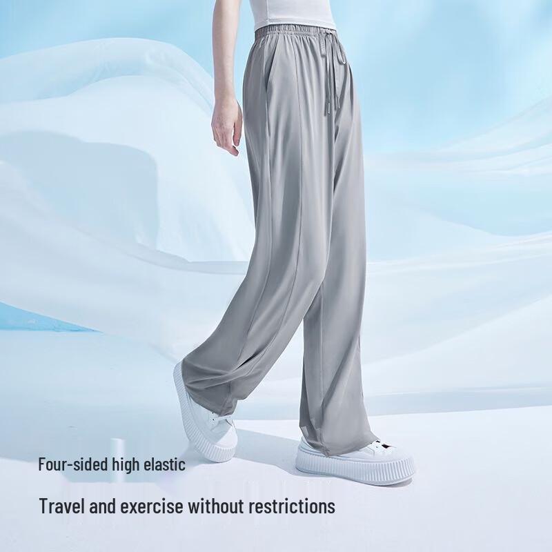 Women's Ice Silk Sun Protection Wide-Leg Pants