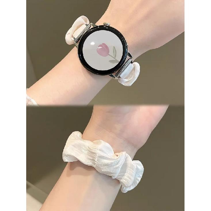 

Chiffon elastic force strap loop link For Samsung Galaxy Watch 7 FE 5 Pro 4 6 classic 44mm 40mm bracelet correa band Galaxy Watch FE 40mm