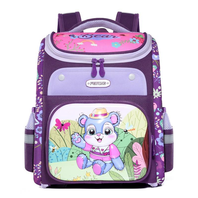 Zaino Scolastico per Bambini Età 4-8 Guscio Duro in PC Borsa a Spalla Doppia con Stampa di Animali Impermeabile Ergonomico Spallacci Curvi