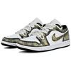 Jordan Air Jordan 1 Wear resistant And Lightweight Low top Vintage Basketball Shoes Unisex Black White Gold 553558-165(Team96-)