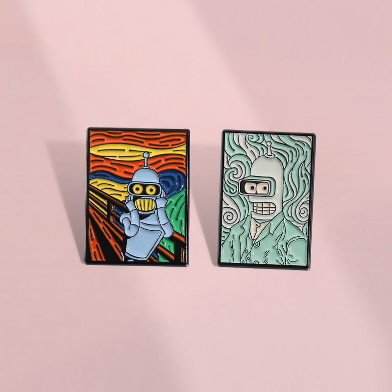 Cartoon Trendy Winter Character Brooch In Alloy With Stylish And Functional Design