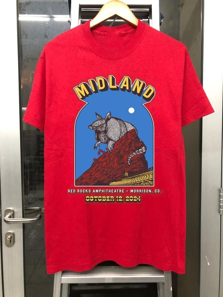 

MIDLAND Band Tour 2024 Gift For Fans S5XL Red Tshirt K441 Unisex T-Shirt XL