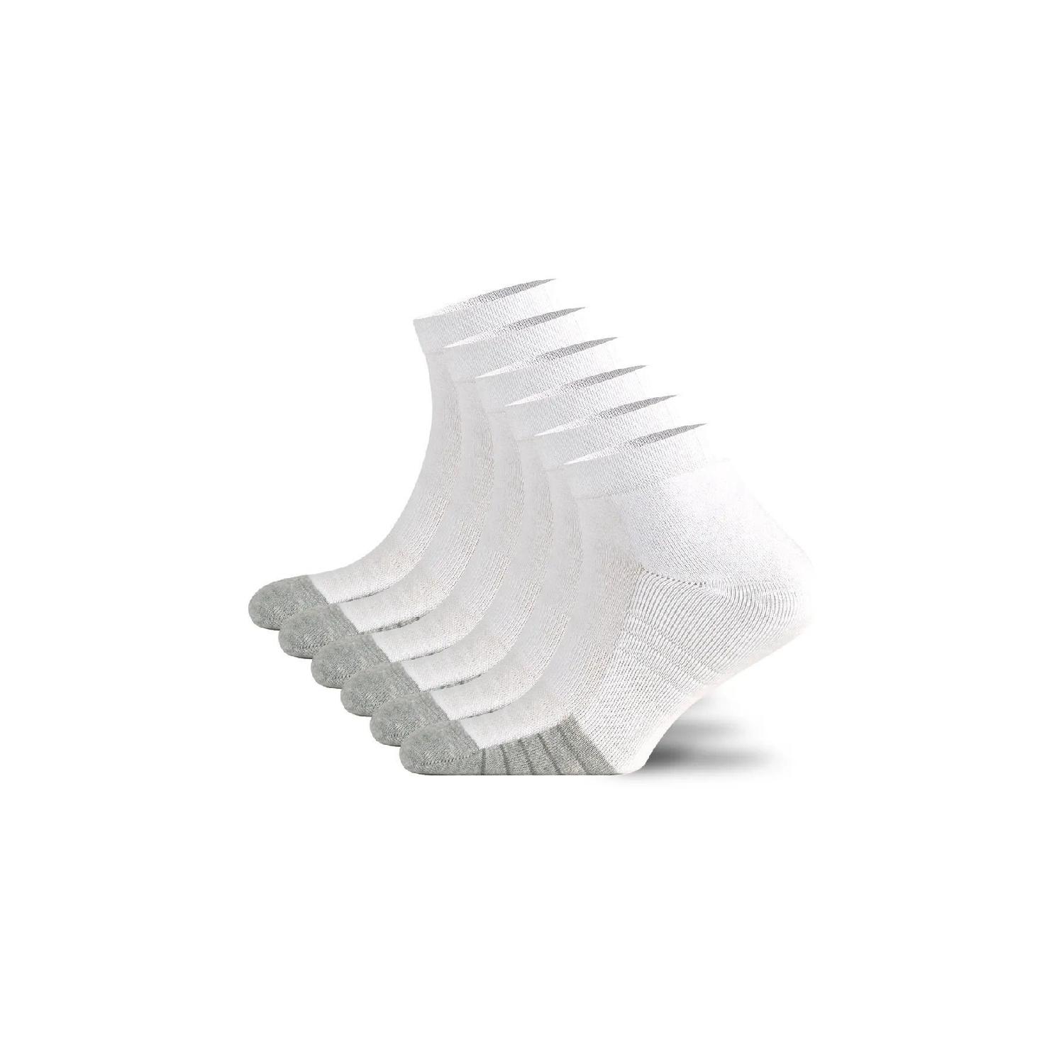 

3 Pairs Of 6 Cotton Sweat Absorbing Activity Sports Socks With Underfoot Towels Suitable For Daily Use білий