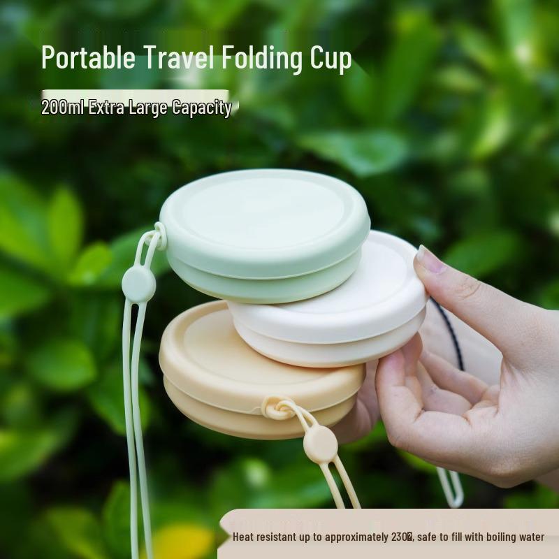 Portable Foldable Silicone Travel Cup for Camping and Mouthwash