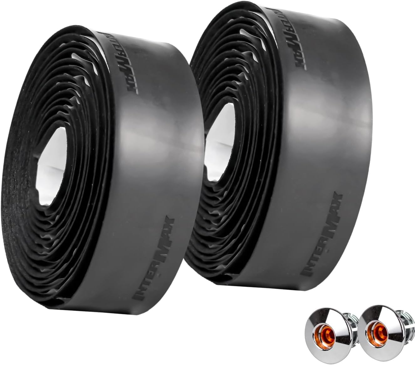 

INTERMAX THE Thin Matte Black Bar Tape for Road Bikes and with Handlebar Grips and End Caps (INTERMAX BARTAPE) Bicycles, Grip-Emphasized Screw-On чёрный