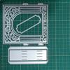2024 3D Christmas Scene Frame Cutting Dies, 2-Piece Metal Set for DIY Scrapbooking