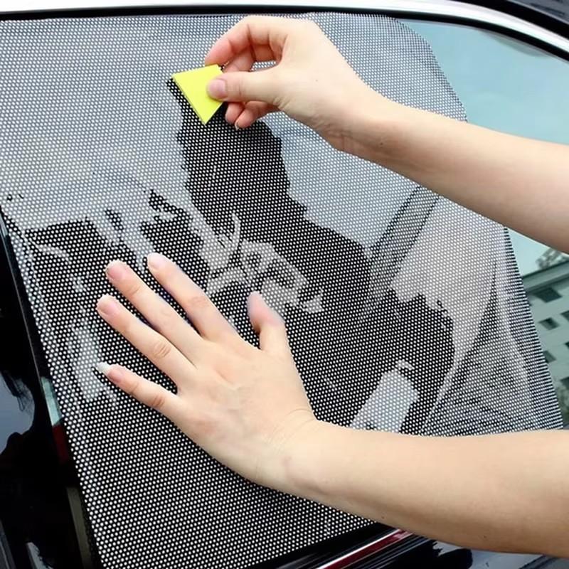 Car Rear Windows Side Blocks Cover Film 2Pcs Car Sunshade Stickers static Electrostatic Window Sun-shading Stickers Sun Block