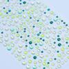 1 Sheet 3D Face Eye Party Makeup Tattoo Sticker Diamond  Sticker Self-Adhesive Mixed  Face Decoration Sticker