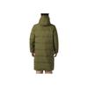 Adidas Solid Color Letter Logo Print Hooded Mid-Length Down Jacket Men Outerwear Military-Green HZ2598