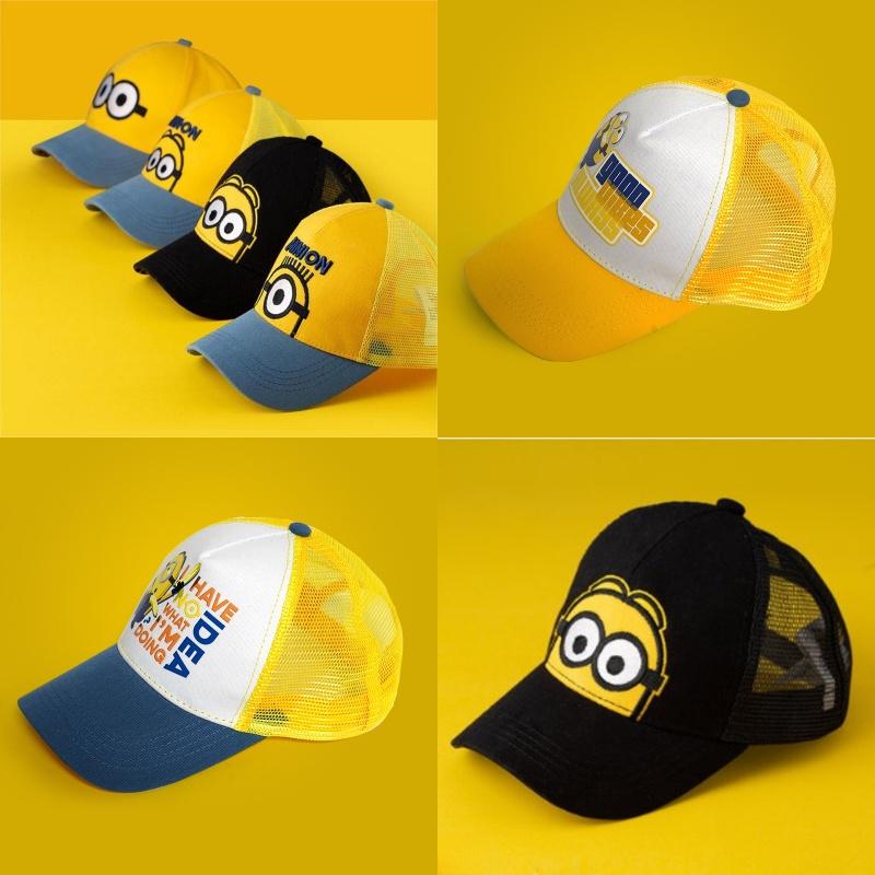 Cute Embroidered Minions Baseball Cap For Kids Soft Cotton Material