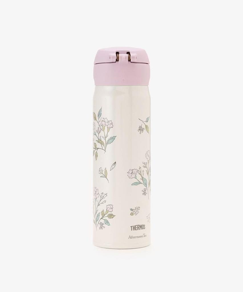 Afternoon Tea Living HS99 Flower Art One-Touch Thermos Bottle, 500ml, Purple