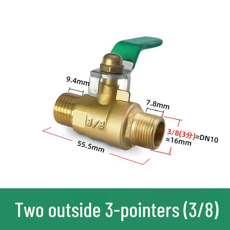Copper DN20 Thickened Water Valve, Internal/External Thread, Pneumatic Ball Switch, 2-Point One-Piece Design