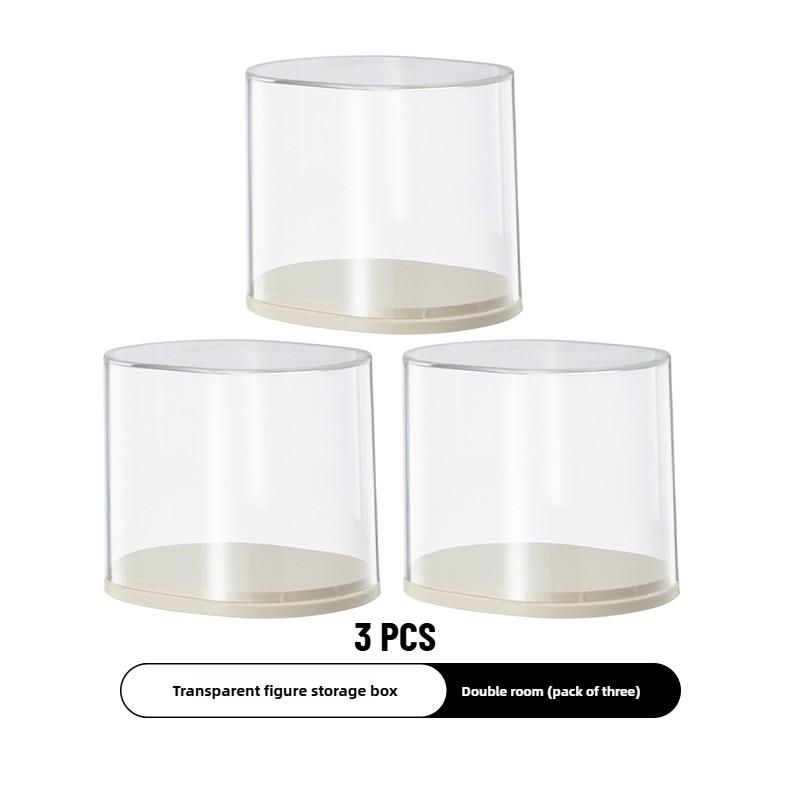 1/2/3PCS Acrylic Display Case Clear Dustproof Organizer Box for Collectibles Desktop Organizer Transparent Storage for Figures