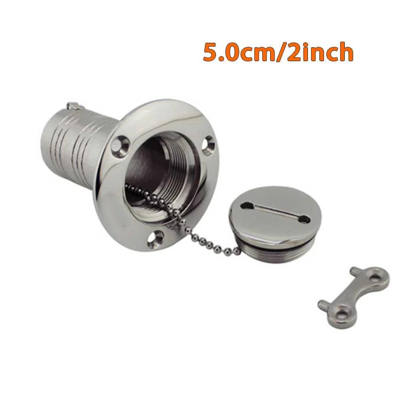 90 Degree 1.5" 2" 316 Stainless Steel Marine Boat Mirror Polish Deck Filler GAS DIESEL FUEL WASTE WATER Key Deck Filler Cap