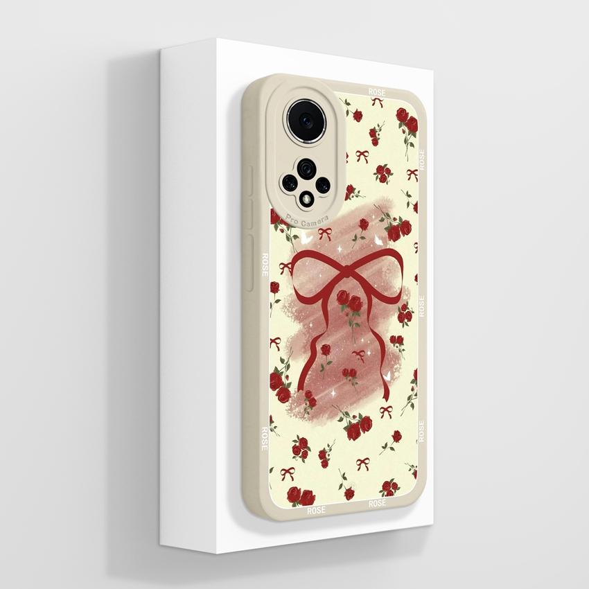 For Huawei Nova 9 10 11 Pro Y60 Y72 Phone Casing Pretty Watercolor Flowers Patterns Liquid Silicone Anti Drop Premium Protection Cover For Huawei Case