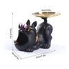 Geometric Shape Figurine Resin Statue Entrance Key Holder Cat Bear Tray Candy Lipstick Jewelry Sundries Storage Home Decoration