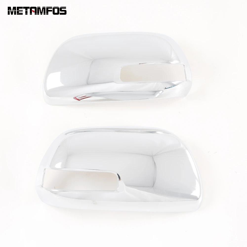 For Toyota Sienna   Chrome Rearview Mirror Cover Trim Side Door Mirror Cap Protector Sticker Accessories Car Styling ABS Chrome Plastic