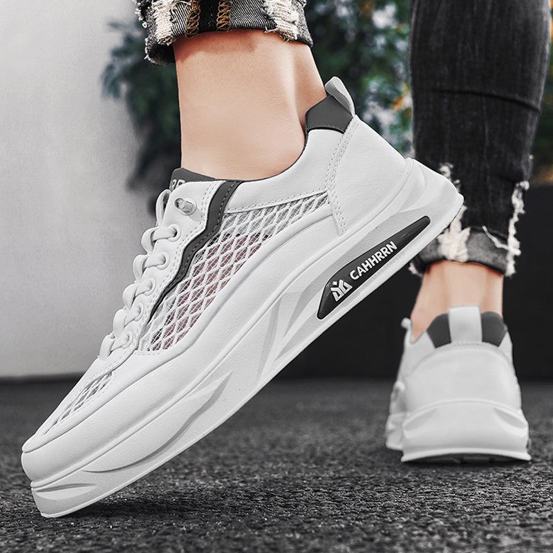 New summer breathable hollow mesh student sports and leisure shoes thick baseplate shoes