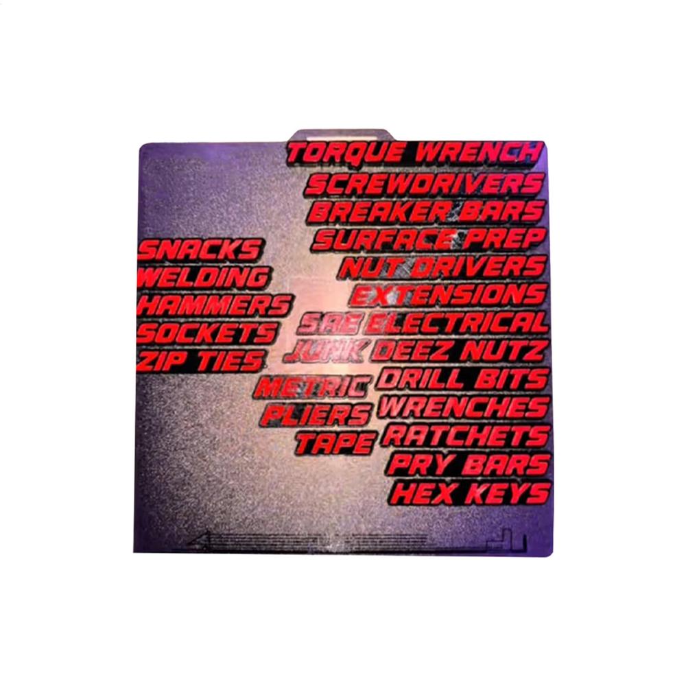 

Magnetic Toolbox Labels Tool Box Drawers Decals High Recognition Reusable 3D Toolbox Tags for Cabinet Shop Warehouse Drawer красный