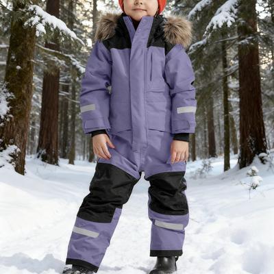 Kinderen Eendelig Skipak Waterdicht Winddicht Sneeuwpak Scheurbestendig Warme Koraalfleece Voering Winter Outdoor Overall voor Snowboarden Skiën