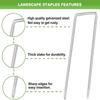 101Pcs Garden Stakes Set 50 U-Shaped Staples Pegs 50 Fixing Gaskets 1 Pick Hook