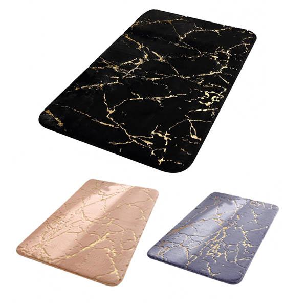Bath Mats Rugs & Toilet Covers Non Slip Soft Thick Absorbent Marble Design Bathroom Mat