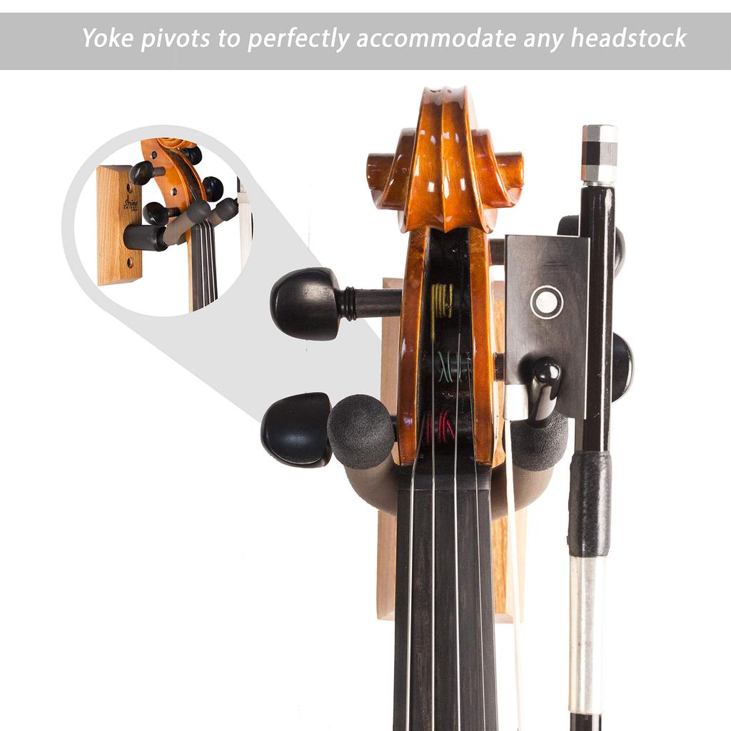 String Swing Home Studio Cherry Hardwood Violin Wall Hanger - CC01V-C &