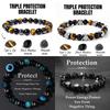 Men's Tiger Eye Black Obsidian Bracelet Faceted Black Gallstone Bracelet Fashion Trendy Jewelry Design Unisex