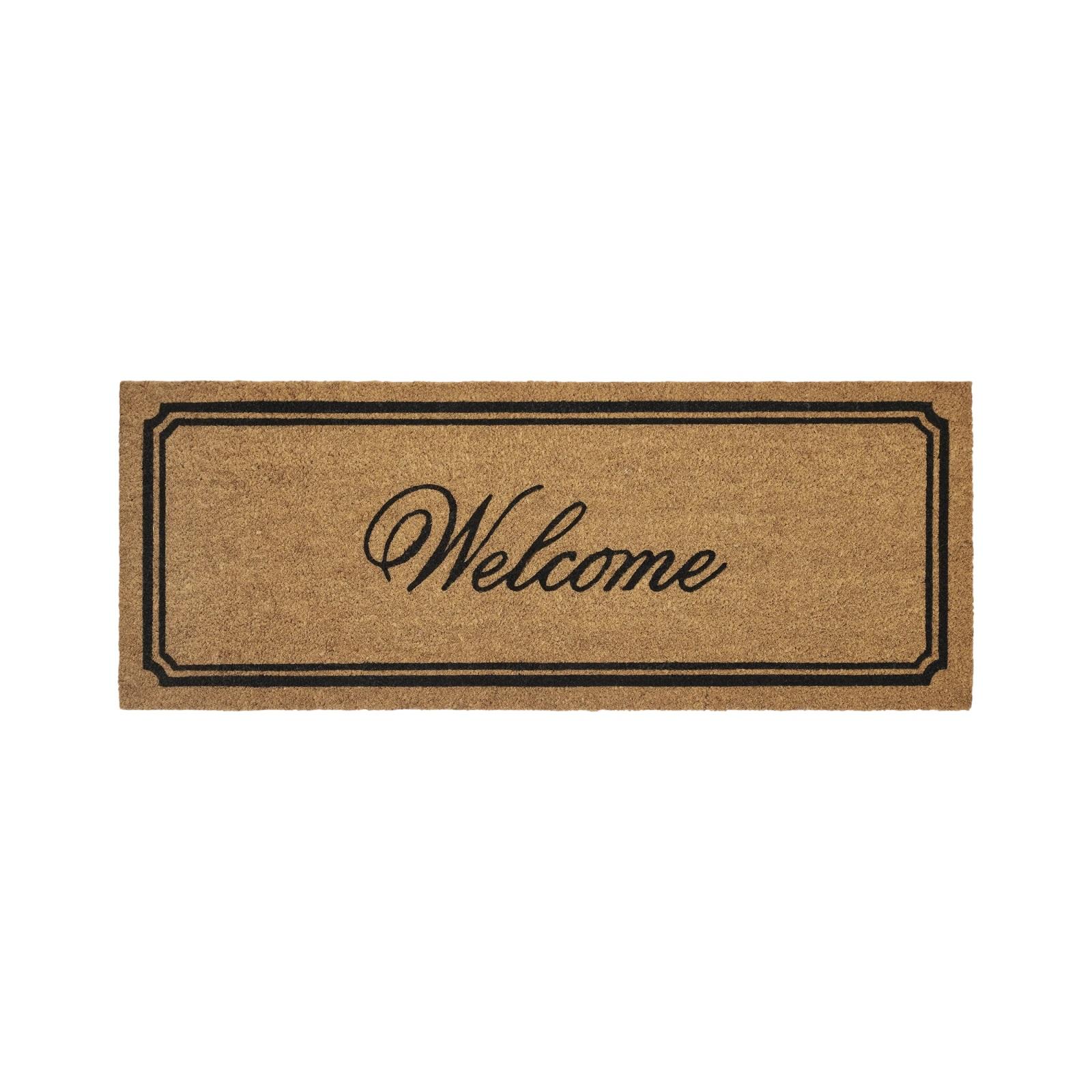 

Black-framed Outdoor Welcome Mat - A Striking Color-blocked Mat With A Non- Backing, And Suitable For Modern Entrances. One Size