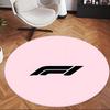 Formula 1 (1) Round Office Rug Decorative Floor Rug for Office Bedroom Living Room and Home Space