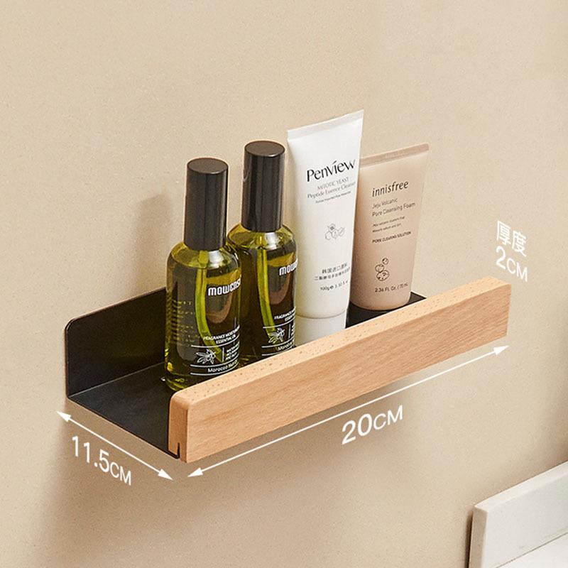 Solid Wood White Bathroom Shelf Corner Shelf Shower Shampoo Cosmetic Shelves Kitchen Storage Rack Bathroom Accessories